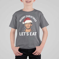 True Crime Ugly Christmas T Shirt For Kid Funny Jeffrey Dahmer Merry Xmas Lets Eat - Wonder Print Shop
