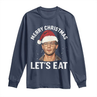 True Crime Ugly Christmas Long Sleeve Shirt Funny Jeffrey Dahmer Merry Xmas Lets Eat - Wonder Print Shop
