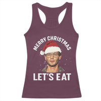 True Crime Ugly Christmas Racerback Tank Top Funny Jeffrey Dahmer Merry Xmas Lets Eat - Wonder Print Shop