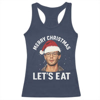 True Crime Ugly Christmas Racerback Tank Top Funny Jeffrey Dahmer Merry Xmas Lets Eat - Wonder Print Shop