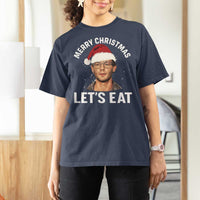 True Crime Ugly Christmas T Shirt For Women Funny Jeffrey Dahmer Merry Xmas Lets Eat - Wonder Print Shop