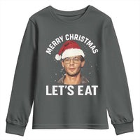 True Crime Ugly Christmas Youth Sweatshirt Funny Jeffrey Dahmer Merry Xmas Lets Eat - Wonder Print Shop