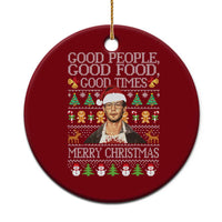True Crime Ugly Christmas Ceramic Ornament Funny Jeffrey Dahmer Good Food Sick Humor - Wonder Print Shop