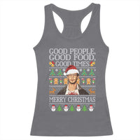 True Crime Ugly Christmas Racerback Tank Top Funny Jeffrey Dahmer Good Food Sick Humor - Wonder Print Shop