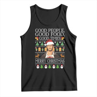 True Crime Ugly Christmas Tank Top Funny Jeffrey Dahmer Good Food Sick Humor - Wonder Print Shop