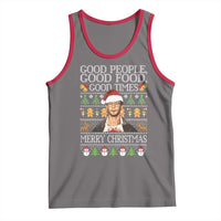 True Crime Ugly Christmas Tank Top Funny Jeffrey Dahmer Good Food Sick Humor - Wonder Print Shop