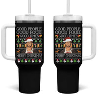 True Crime Ugly Christmas Tumbler With Handle Funny Jeffrey Dahmer Good Food Sick Humor - Wonder Print Shop