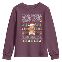 True Crime Ugly Christmas Youth Sweatshirt Funny Jeffrey Dahmer Good Food Sick Humor - Wonder Print Shop