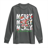 Merry Christmas Santa Long Sleeve Shirt Dabbing Santa Xmas Lights