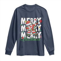 Merry Christmas Santa Long Sleeve Shirt Dabbing Santa Xmas Lights