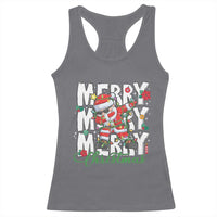 Merry Christmas Santa Racerback Tank Top Dabbing Santa Xmas Lights
