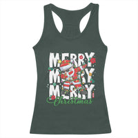 Merry Christmas Santa Racerback Tank Top Dabbing Santa Xmas Lights