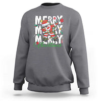 Merry Christmas Santa Sweatshirt Dabbing Santa Xmas Lights - Wonder Print Shop