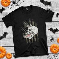 Halloween Fishing Skeleton Skull T Shirt American Flag Camo Fish Skull Fisherman Gifts - Wonder Print Shop