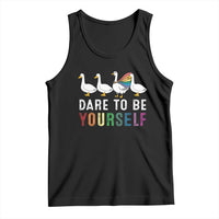 Rainbow Goose Dare to Be Yourself LGBTQ Pride Tank Top - Wonder Print Shop