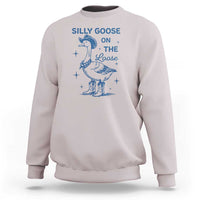 Retro Silly Goose On The Loose Sweatshirt 90s Aesthetic Funny Cowgirl Western - Wonder Print Shop