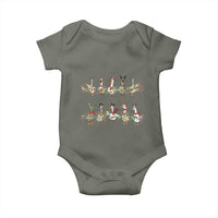 Goose Christmas Baby Onesie Funny Xmas Lights