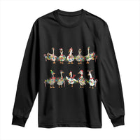 Goose Christmas Long Sleeve Shirt Funny Xmas Lights