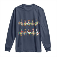 Goose Christmas Long Sleeve Shirt Funny Xmas Lights