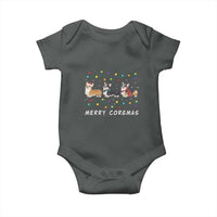 Corgi Dog Christmas Baby Onesie Merry Corgmas Santa Tree Lights Xmas Dog Mom Ugly