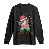 Christmas Hawaiian Long Sleeve Shirt Afro African Dabbing Santa Xmas Dab Girls Boys Kids