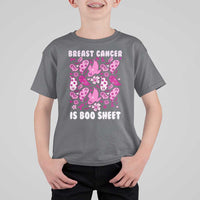 In October We Wear Pink T Shirt For Kid Ghost Breast Cancer Is Boo Sheet - Wonder Print Shop
