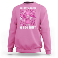 In October We Wear Pink Sweatshirt Ghost Breast Cancer Is Boo Sheet - Wonder Print Shop