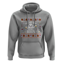 Im Just Here for the Boos Funny Gift Halloween Ghost with Beer Hoodie Ugly Halloween Sweater