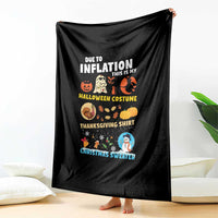 Happy Hallothanksmas Throw Blanket My Spooky Halloween Thanksgiving Ugly Christmas Costume - Wonder Print Shop