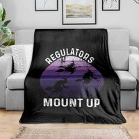 Funny Halloween Witch Throw Blanket Regulators Mount Up Witchy Vibes - Wonder Print Shop