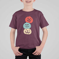 Vintage Halloween Pumpkin Funny Retro Gift T Shirt For Kid Cute Spooky Season Clothing - Wonder Print Shop