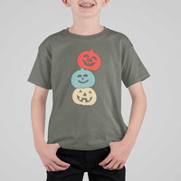 Vintage Halloween Pumpkin Funny Retro Gift T Shirt For Kid Cute Spooky Season Clothing - Wonder Print Shop