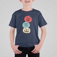 Vintage Halloween Pumpkin Funny Retro Gift T Shirt For Kid Cute Spooky Season Clothing - Wonder Print Shop