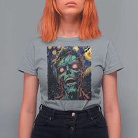 Horror Halloween Van Gogh Starry Night T Shirt For Women - Wonder Print Shop