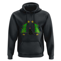 Cute Cat Christmas Hoodie Kitty Cat Lover Xmas Tree Lights