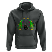 Cute Cat Christmas Hoodie Kitty Cat Lover Xmas Tree Lights