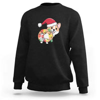 Christmas Corgi Dog Sweatshirt Cute Animal Pet Puppy Lover Gift Xmas Lights - Wonder Print Shop