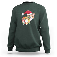Christmas Corgi Dog Sweatshirt Cute Animal Pet Puppy Lover Gift Xmas Lights - Wonder Print Shop