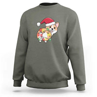 Christmas Corgi Dog Sweatshirt Cute Animal Pet Puppy Lover Gift Xmas Lights - Wonder Print Shop