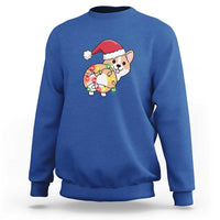 Christmas Corgi Dog Sweatshirt Cute Animal Pet Puppy Lover Gift Xmas Lights - Wonder Print Shop