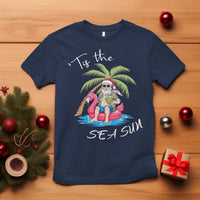 Hawaiian Christmas Hawaii Santa T Shirt Tis The Sea Sun Beach Hawaii Xmas In July Tropical Xmas Gift Family Holiday - Wonder Print Shop
