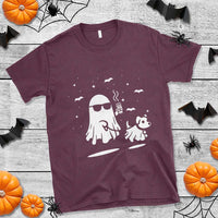Halloween Ghost Dog T Shirt Retro Spooky Season - Wonder Print Shop