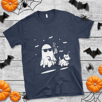 Halloween Ghost Dog T Shirt Retro Spooky Season - Wonder Print Shop