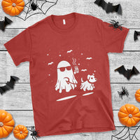 Halloween Ghost Dog T Shirt Retro Spooky Season - Wonder Print Shop
