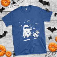 Halloween Ghost Dog T Shirt Retro Spooky Season - Wonder Print Shop