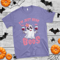 Halloween Women Ghost Cute Funny T Shirt I'm Just Here For The Boos - Wonder Print Shop