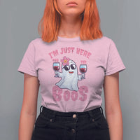 Halloween Women Ghost Cute Funny T Shirt For Women I'm Just Here For The Boos - Wonder Print Shop