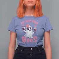 Halloween Women Ghost Cute Funny T Shirt For Women I'm Just Here For The Boos - Wonder Print Shop