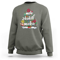 Hawaiian Christmas Tree Sweatshirt Mele Kalikimaka Beach Family Vacation Xmas Hawaii Santa - Wonder Print Shop