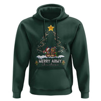 Merry Army Christmas Hoodie Military Family Veteran Xmas Gift Camo Boots
